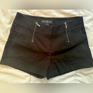 Guess by Marciano, Black Shorts with front zippers, size 2